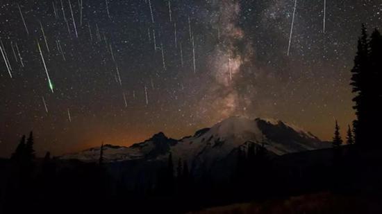 美麗迷人的流星雨(圖片來源:https://www.nationalparks.org/connect/blog/making-most-perseid-meteor-shower)
